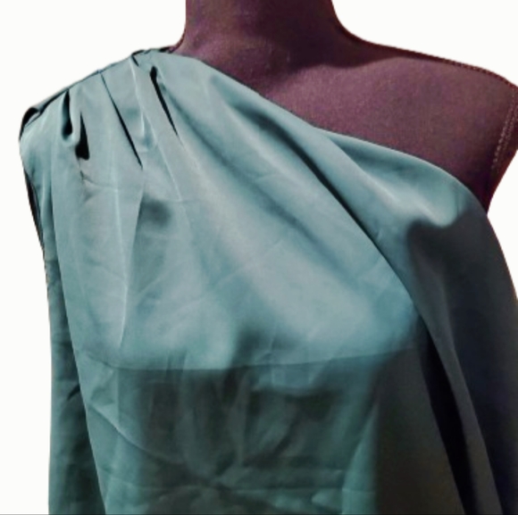 Slant Shoulder Pleated Blouse ( Size XL) - Picture 5 of 5